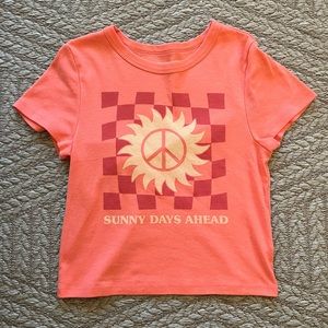 Orange graphic baby tee